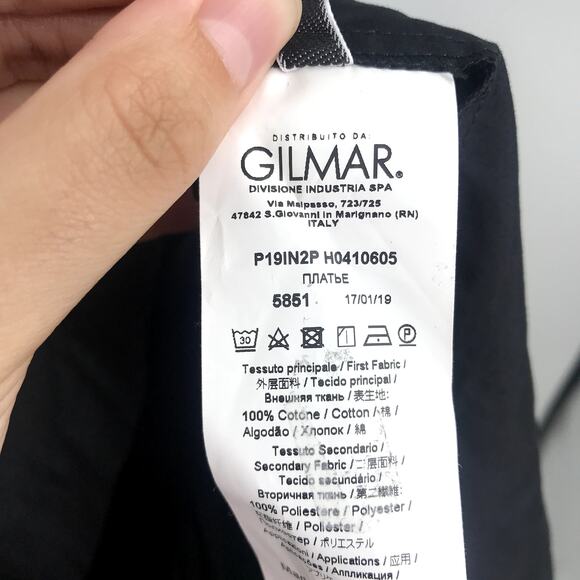 No. 21 Gilmar Iceberg Zipper Crystal Embellished Collar Shirt Dress M Black NWD - Picture 6 of 12